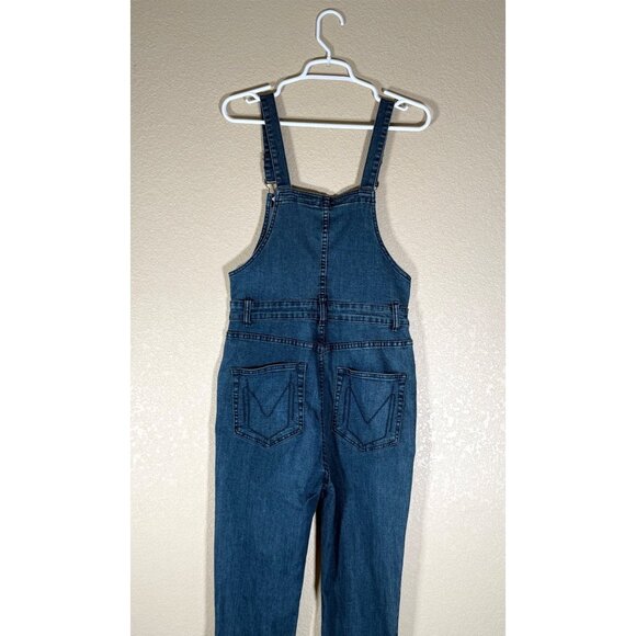 SHOW ME YOUR MUMU Berkeley Bell Overalls Frayed Hem in Dark Rainstorm - Picture 16 of 16
